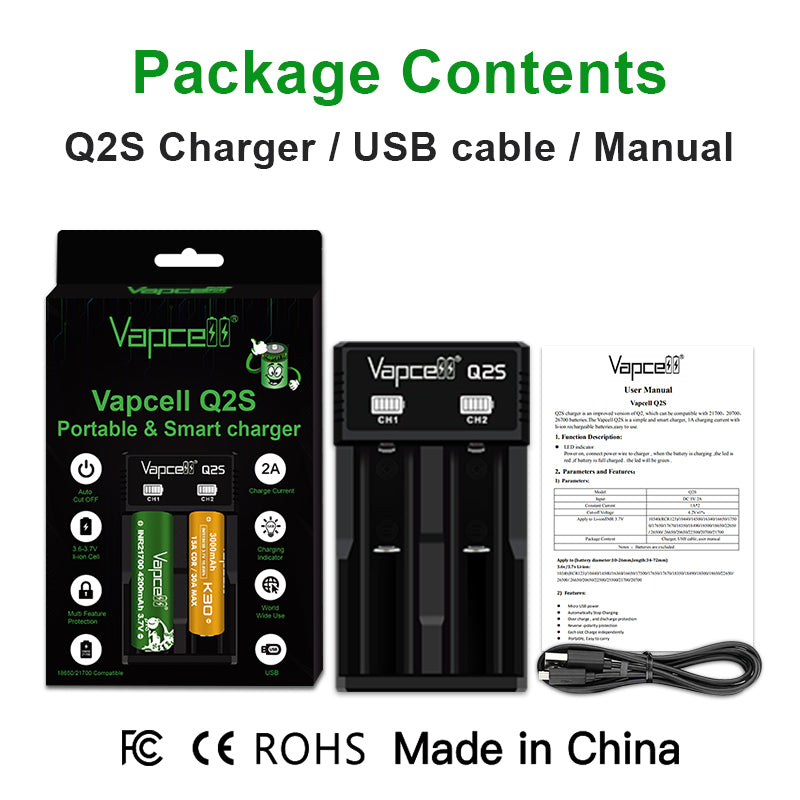 Vapcell Q2S Battery Charger