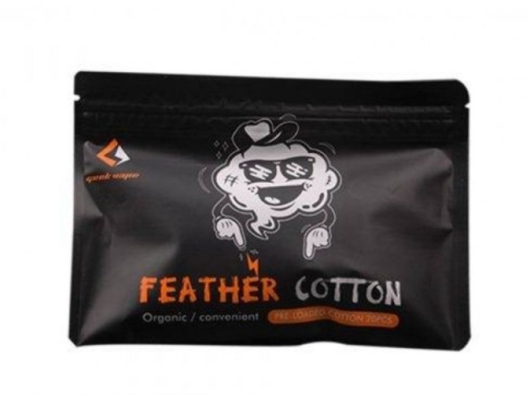 Geek Vape Feather Cotton Agleted Vape Wick Pouch of 20 Pieces