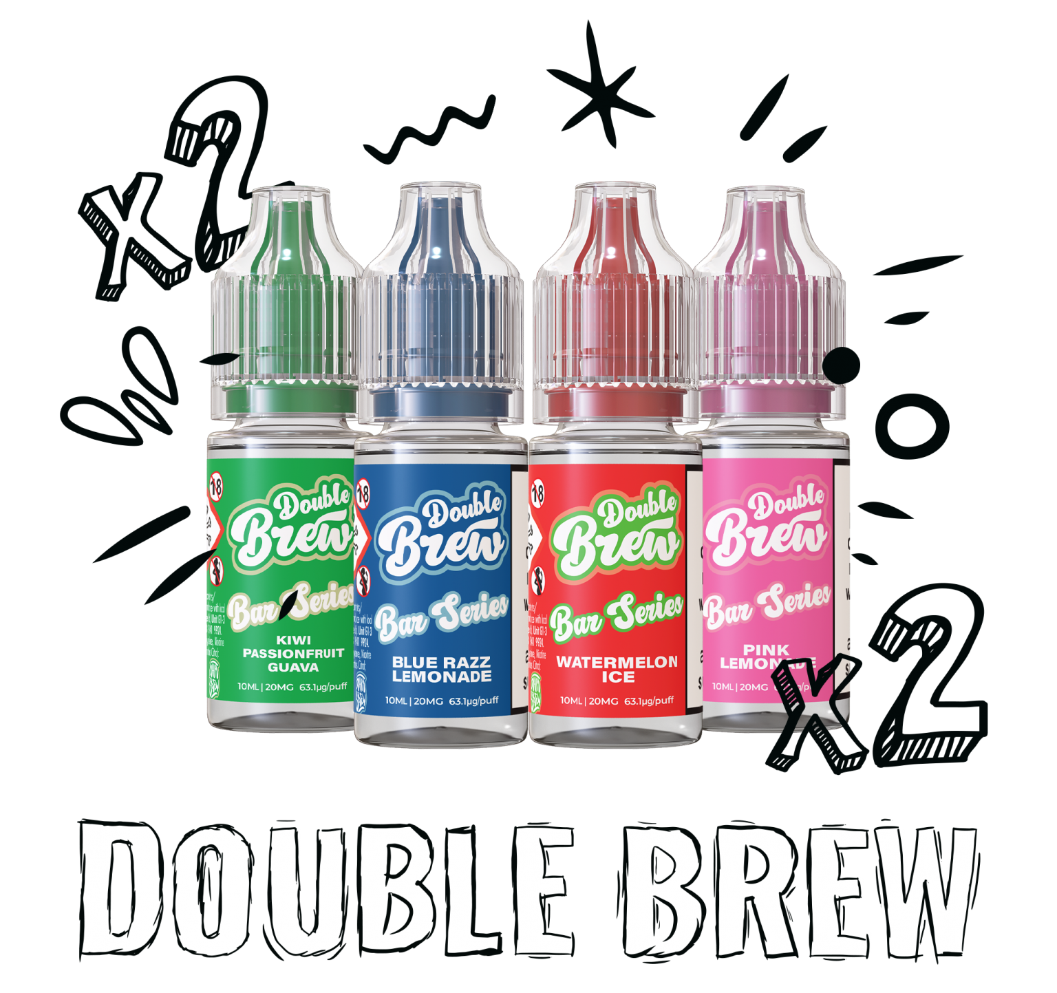 Double Brew Nic Salts (A to R )