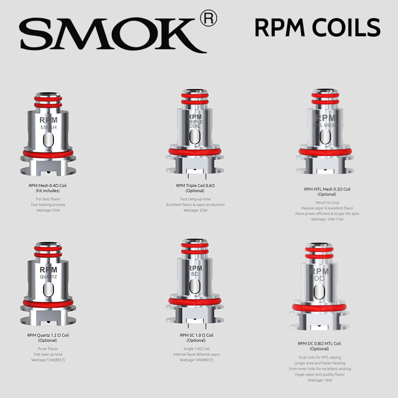 Smok RPM Coils (Pack of 5)